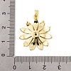Rack Plating Brass Micro Pave Cubic Zirconia Pendants KK-K367-22G-02-3