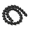 Triangle Dyed Natural Lava Rock Beads Strands G-O126-04A-10-2