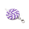 Handmade Polymer Clay Lollipop Pendant Decorations HJEW-JM03387-5