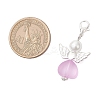 Heart Angel Acrylic & Glass Pendant Decorations HJEW-JM03557-2