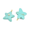 Dyed Synthetic Turquoise Pendants G-H353-01G-01-2