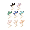 Brass Glass Pendants KK-B100-041G-1