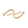 Long-Lasting Plated Brass Ear Wire KK-K381-07G-01-2
