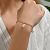 Elegant 201 Stainless Steel & Imitation Pearl Women's Chain Bracelets JB8868-1