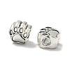 Tibetan Style Zinc Alloy Dog Paw Prints European Beads MPDL-R038-008AS-RS-3