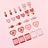 24Pcs 12 Styles Valentine's Day Rack Plating Alloy Enamel Pendants ENAM-FS0002-56-8