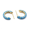 Enamel C-shape Stud Earrings EJEW-N052-05A-3