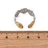 304 Stainless Steel Double Color Cuff Rings RJEW-S635-01GP-Y-3