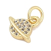 Brass Micro Pave Cubic Zirconia Pendants KK-Q028-31G-2