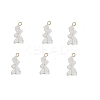 Natural Quartz Crystal Chip Pendants PALLOY-TAC0052-01-1