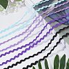 4 Strands 4 Colors Polyester Wave Bending Fringe Trim OCOR-GF0002-43B-3