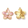 304 Stainless Steel Enamel Pendants STAS-K256-11G-03-1