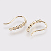 Brass Rhinestone Earring Hooks X-KK-R037-258G-2