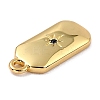 Brass Micro Pave Cubic Zirconia Charms ZIRC-I054-12G-05-2