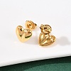 304 Stainless Steel Heart Stud Earrings EJEW-I320-24G-03-2