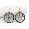 Wood Dangle Earrings for Women WG26A13-08-1