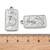 304 Stainless Steel Rhinestone Pendants STAS-L308-02A-P-3