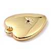 Brass Micro Pave Cubic Zirconia Charms ZIRC-I054-14G-08-2