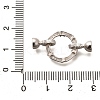 925 Sterling Silver Micro Pave Clear Cubic Zirconia Fold Over Clasps STER-B006-06P-3