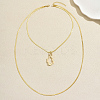 304 Stainless Steel Hollow Cloud Pendant Double Layer Necklaces for Women AM4395-5