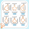 120Pcs 6 Style 304 Stainless Steel Charms STAS-PH0005-38-2