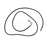 Black Rubber Necklace Cord Making NFS045-2-2