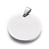 Tarnish Resistant 304 Stainless Steel Stamping Blank Tag Pendants STAS-L218-03P-1