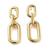 Rack Plating Brass Hollow Oval Dangle Stud Earrings for Women EJEW-Z019-13G-1