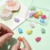 14Pcs 7 Colors Spray Painted Alloy Beads with Glitter Sheet FIND-CJ0003-39-4
