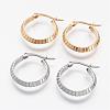 304 Stainless Steel Hoop Earrings EJEW-N0039-17-1