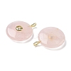 Natural Rose Quartz Pendants G-I391-02G-02-2