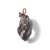 Transparent Resin Pendants RESI-E028-01G-02-1