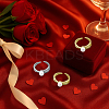 4Pcs 2 Colors Brass Micro Pave Cubic Zirconia Adjustable Cuff Open Rings RJEW-HY0001-26-4