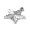 Non-Tarnish 304 Stainless Steel Pendants STAS-D025-04P-02-2