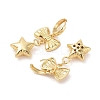 Bowknot Brass Hoop Earrings for Women EJEW-S231-03G-01-2