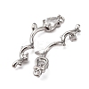 Brass Micro Pave Clear Cubic Zirconia Pendants KK-Z112-47S-2