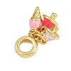 Brass Enamel European Dangle Charms KK-I352-25G-3