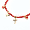 Wing & Cross & Heart & Star Pendant Necklaces for Girl Women NJEW-JN03688-11