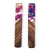 Transparent Resin & Walnut Wood Big Pendants RESI-TAC0017-70-A05-2