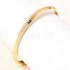 304 Stainless Steel Textured Open Cuff Bangles for Women SA-CBAC920-11G-3