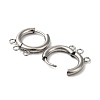 Tarnish Resistant 304 Stainless Steel Huggie Hoop Earring Findings LS-STAS-M320-01P-2