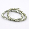 Full Rainbow Plated Faceted Rondelle  Glass Beads Strands GLAA-A024B-FR01-2