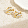 Stainless Steel Square Stud Earrings HU6471-1-1