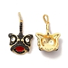 Brass Micro Pave Cubic Zirconia Pendants KK-A180-02G-02-1