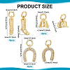 12Pcs 3 Styles Brass Charms KK-BC0014-55-2