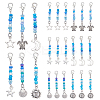 24Pcs 6 Styles Alloy Pendant Decorations HJEW-NB00197-1
