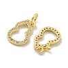 Brass Micro Pave Cubic Zirconia Pendants KK-L075-015LG-2