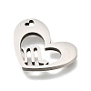 201 Stainless Steel Pendants STAS-A116-01P-08-2
