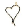 Brass Micro Pave Cubic Zirconia Pendants KK-K298-14G-01-1