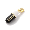 Brass Enamel Pendants KK-Q098-40G-C-2
